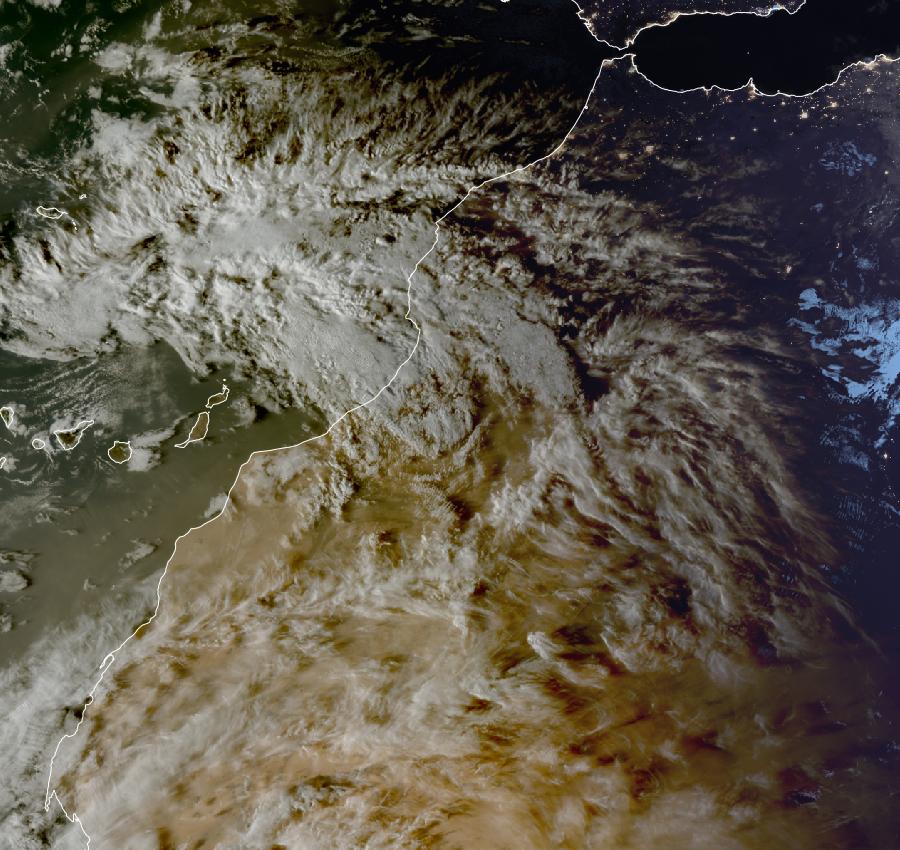 Image satellite du Maroc