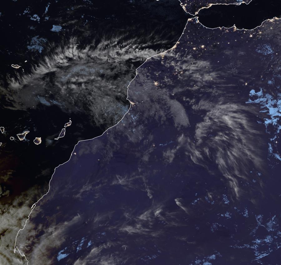 صورة القمر الصناعي للمغرب